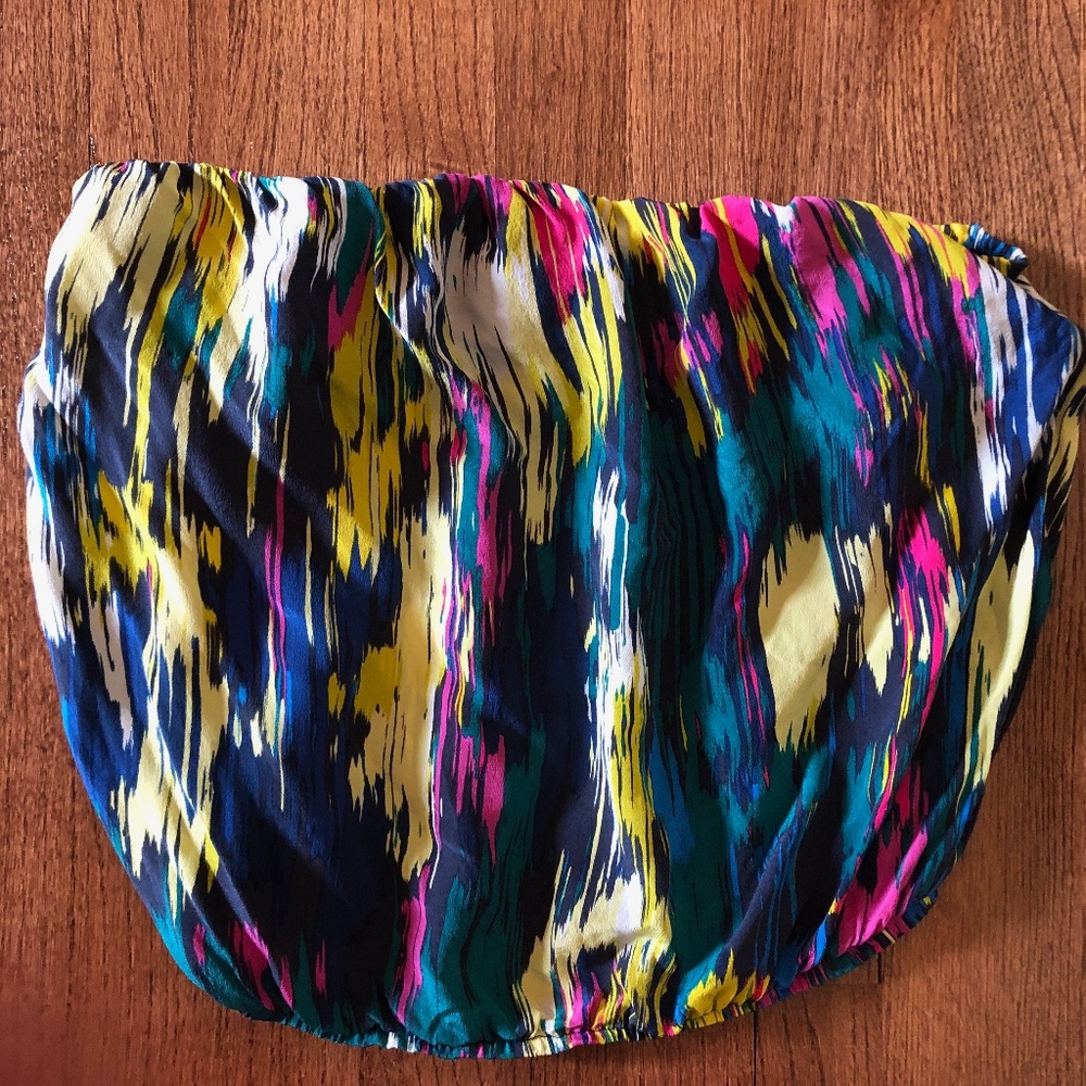 Strapless Multi-Colored Top